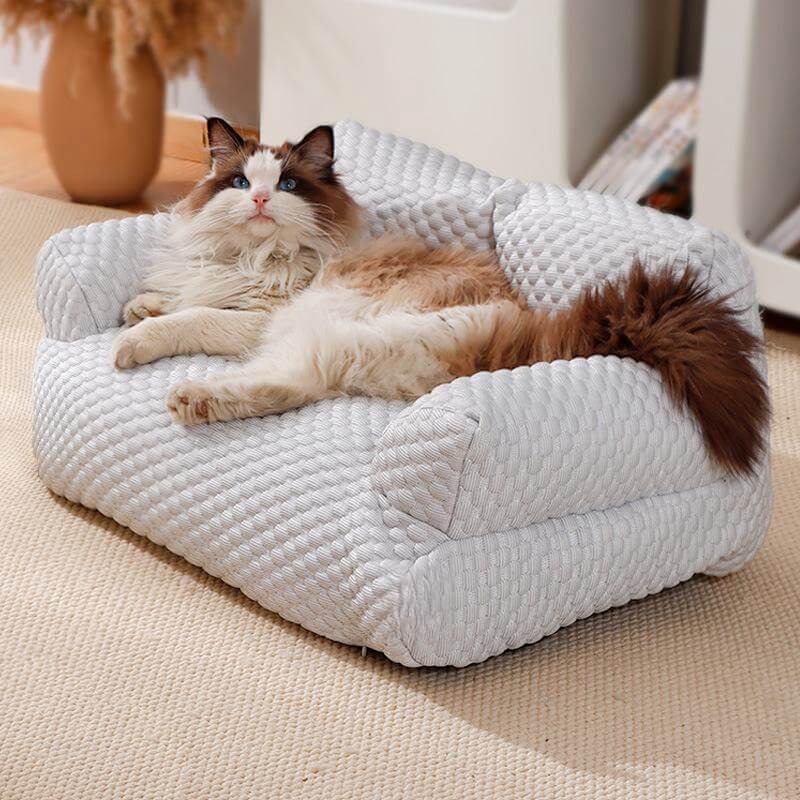 Ice Silk Cooling Dog Sofa Bed, Breathable and Washable