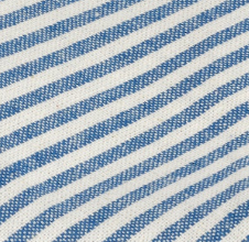 Blue & White Striped Cotton Dog Bandana with Royal Blue Hem