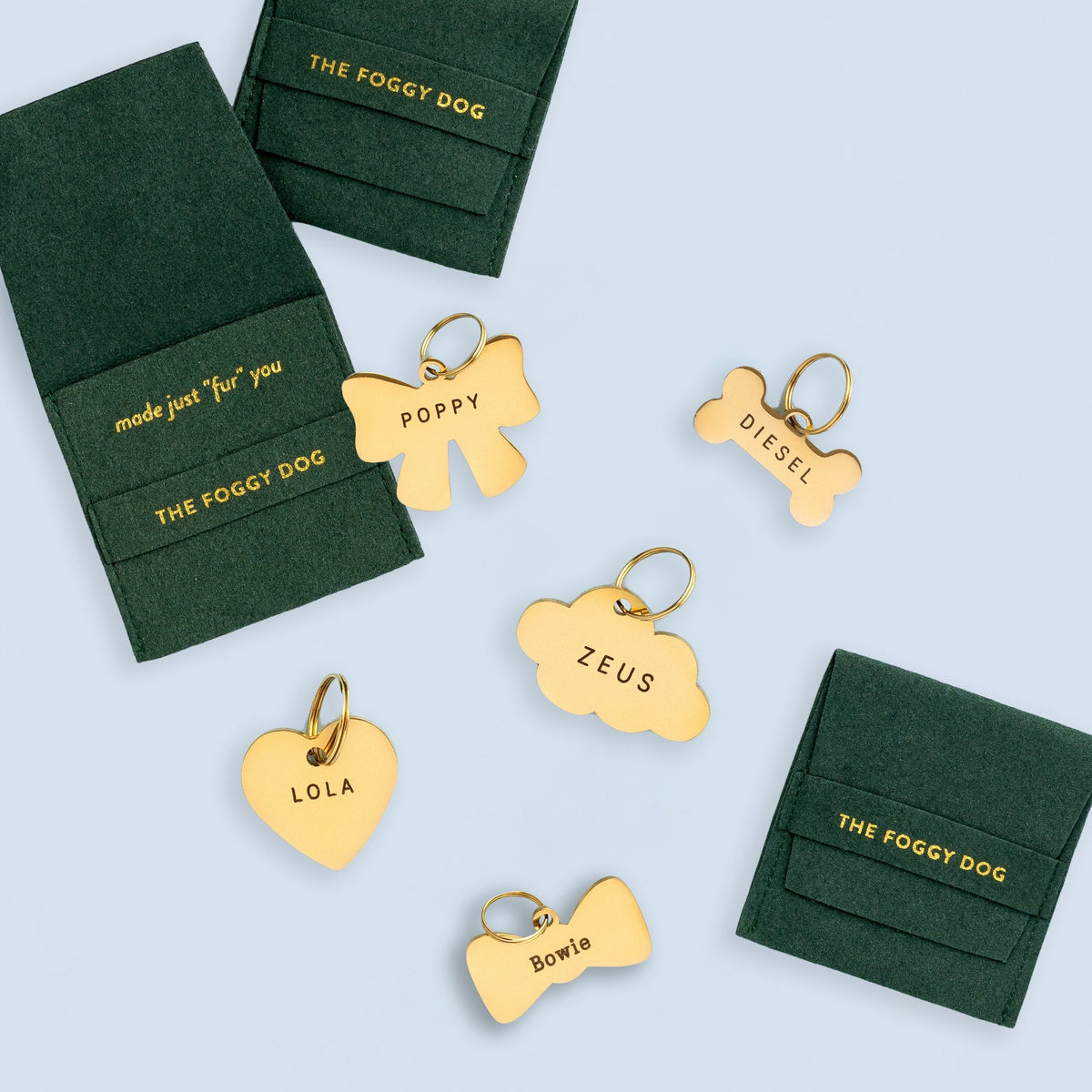 Bow Tie Stainless Steel Pet ID Tag for Dog Collars
