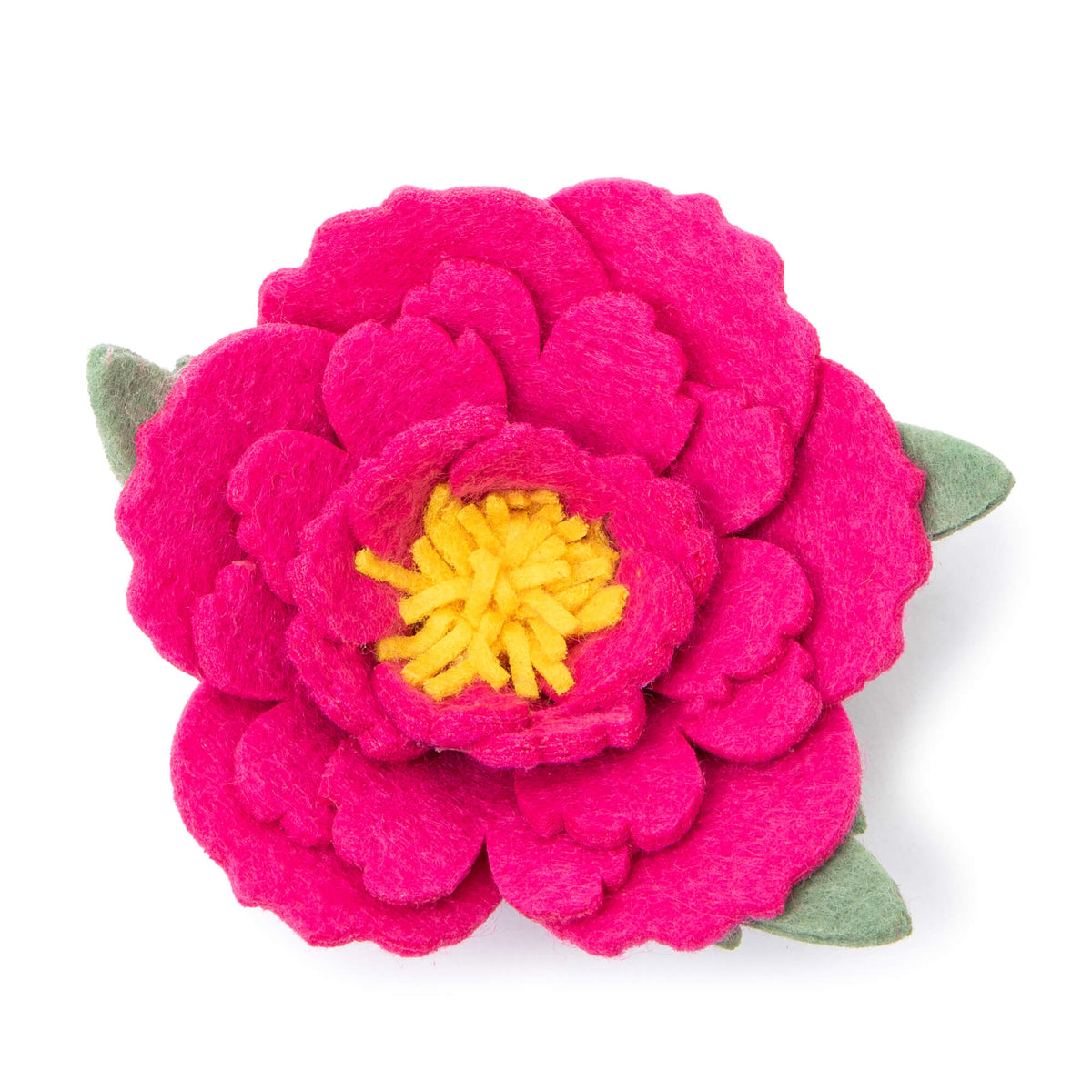 Hot Pink Peony Flower Dog Collar Attachment