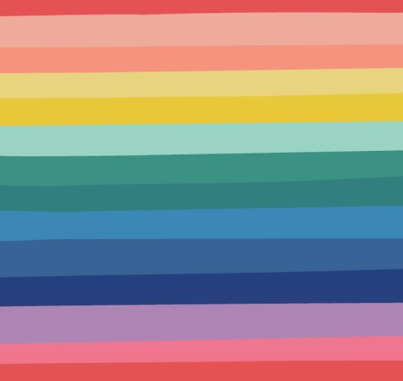 Rainbow Cotton Dog Bandana with Vegan Leather Tag