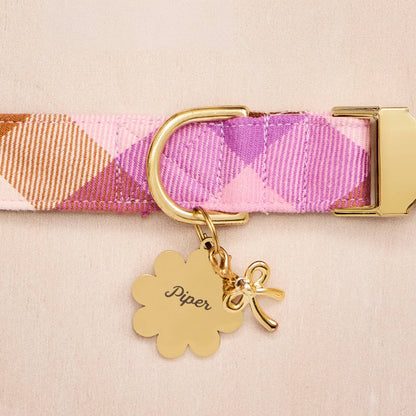 Gold Bow Dog Collar Charm, Nickel-Free Stainless Steel
