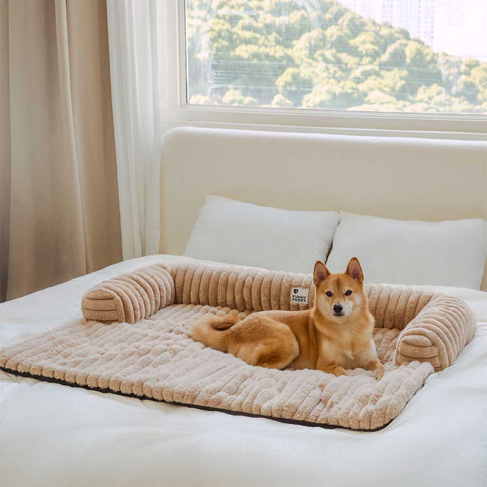 Fluffy Bolster Dog Mat and Couch Cover, Non-Slip, 6 Colors