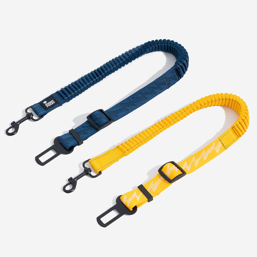 Adjustable Dog Car Seat Belt with Elastic Reflective Strap