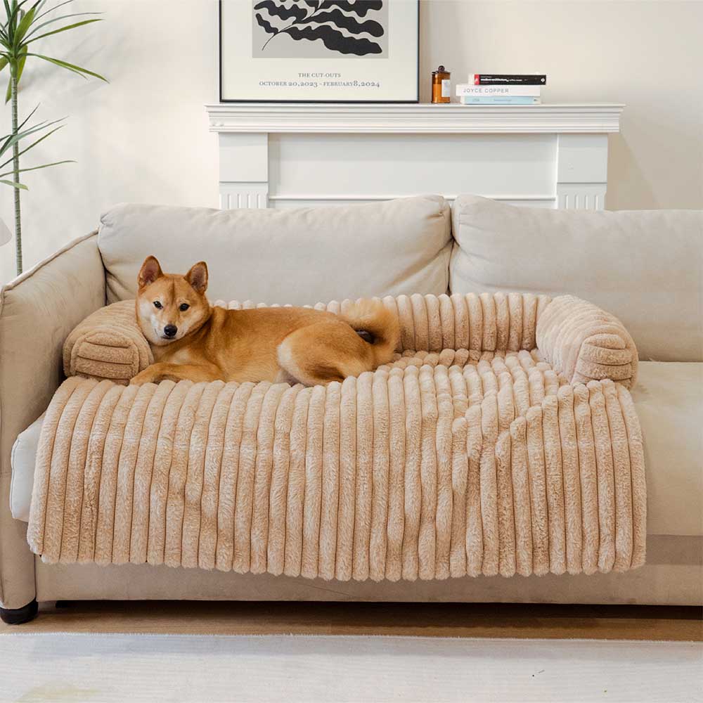Fluffy Bolster Dog Mat and Couch Cover, Non-Slip, 6 Colors