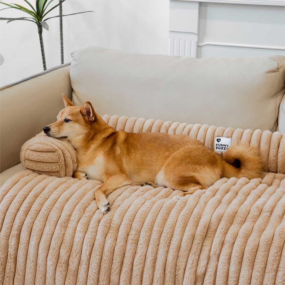 Fluffy Bolster Dog Mat and Couch Cover, Non-Slip, 6 Colors