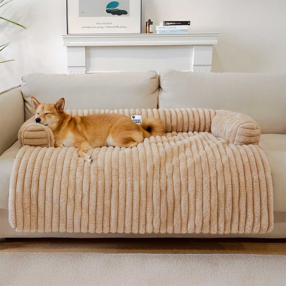 Fluffy Bolster Dog Mat and Couch Cover, Non-Slip, 6 Colors