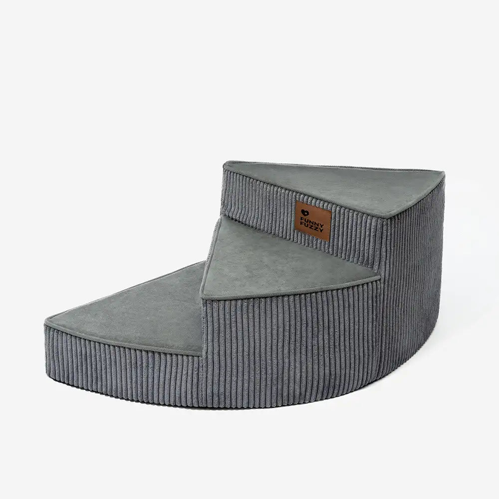 Spiral Corduroy Dog Stairs for Bed and Sofa, 2-4 Steps
