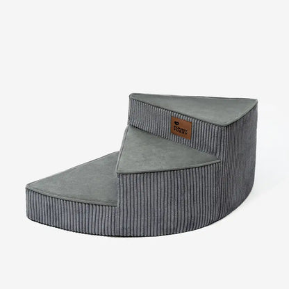 Spiral Corduroy Dog Stairs for Bed and Sofa, 2-4 Steps