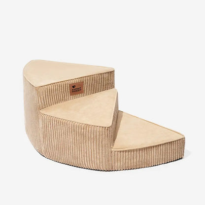 Spiral Corduroy Dog Stairs for Bed and Sofa, 2-4 Steps