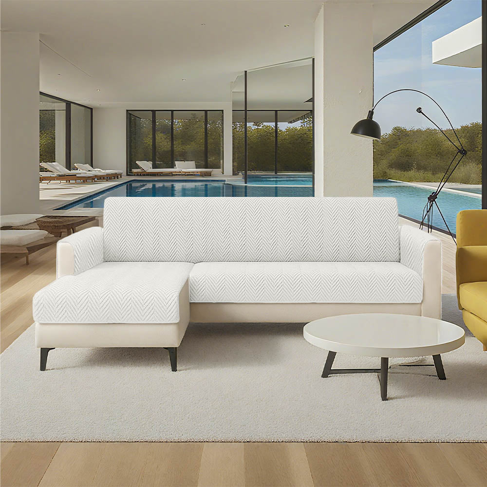 Waterproof Non-Slip Pet Couch Cover in Chenille, Striped