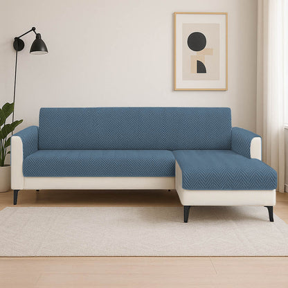 Waterproof Non-Slip Pet Couch Cover in Chenille, Striped
