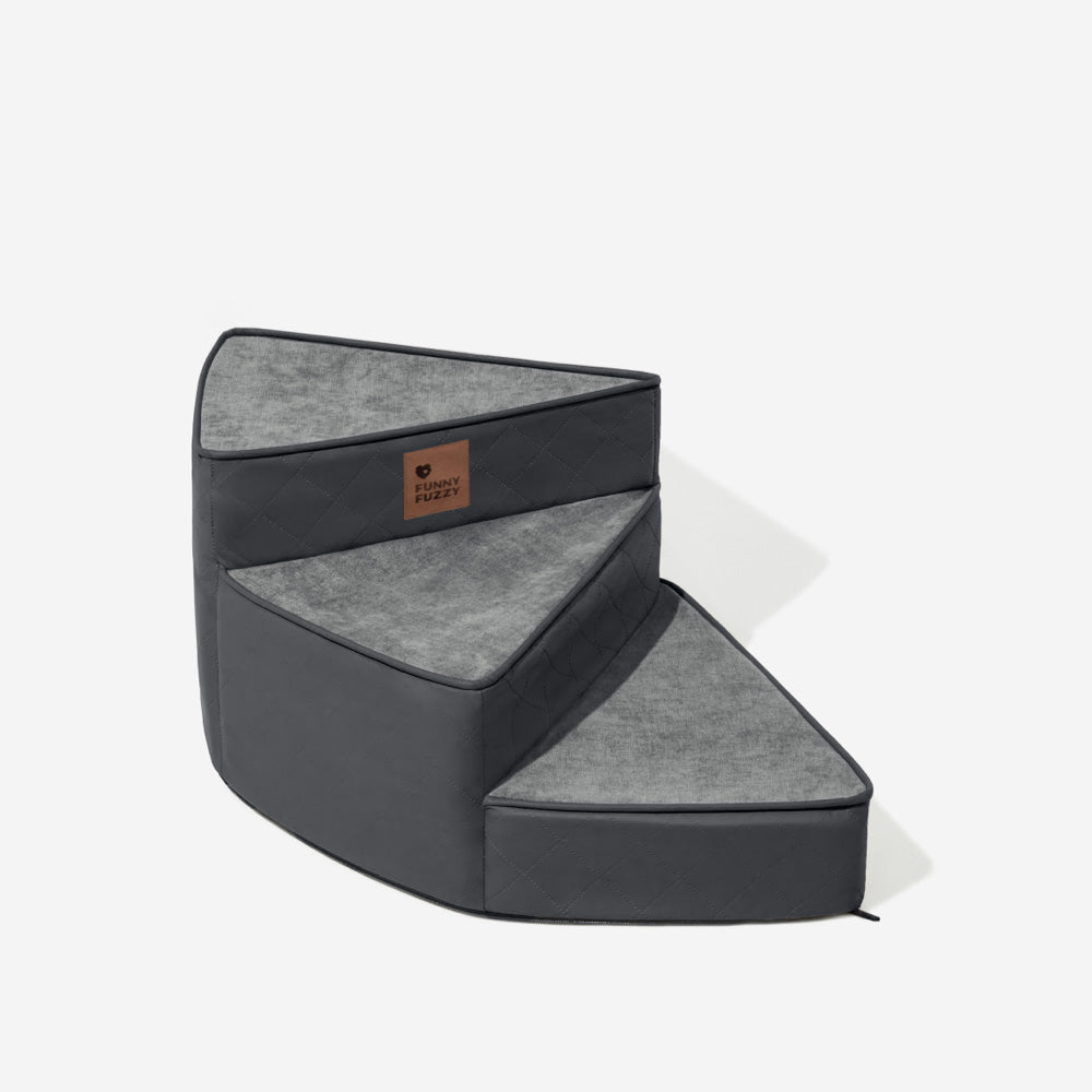 Faux Leather Spiral Dog Stairs for Bed and Sofa, 2-4 Steps
