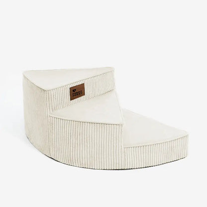 Spiral Corduroy Dog Stairs for Bed and Sofa, 2-4 Steps