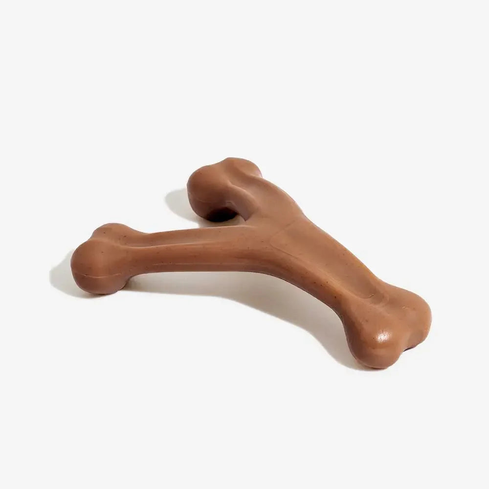 Bacon-Flavored Nylon Dog Chew Toy, Bone or Antler Shape