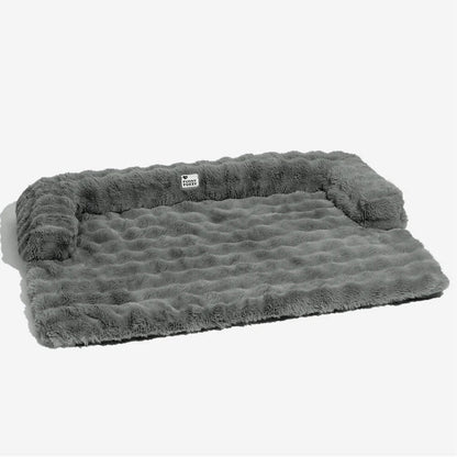 Fluffy Faux Fur Calming Dog Bed and Sofa Protector Mat