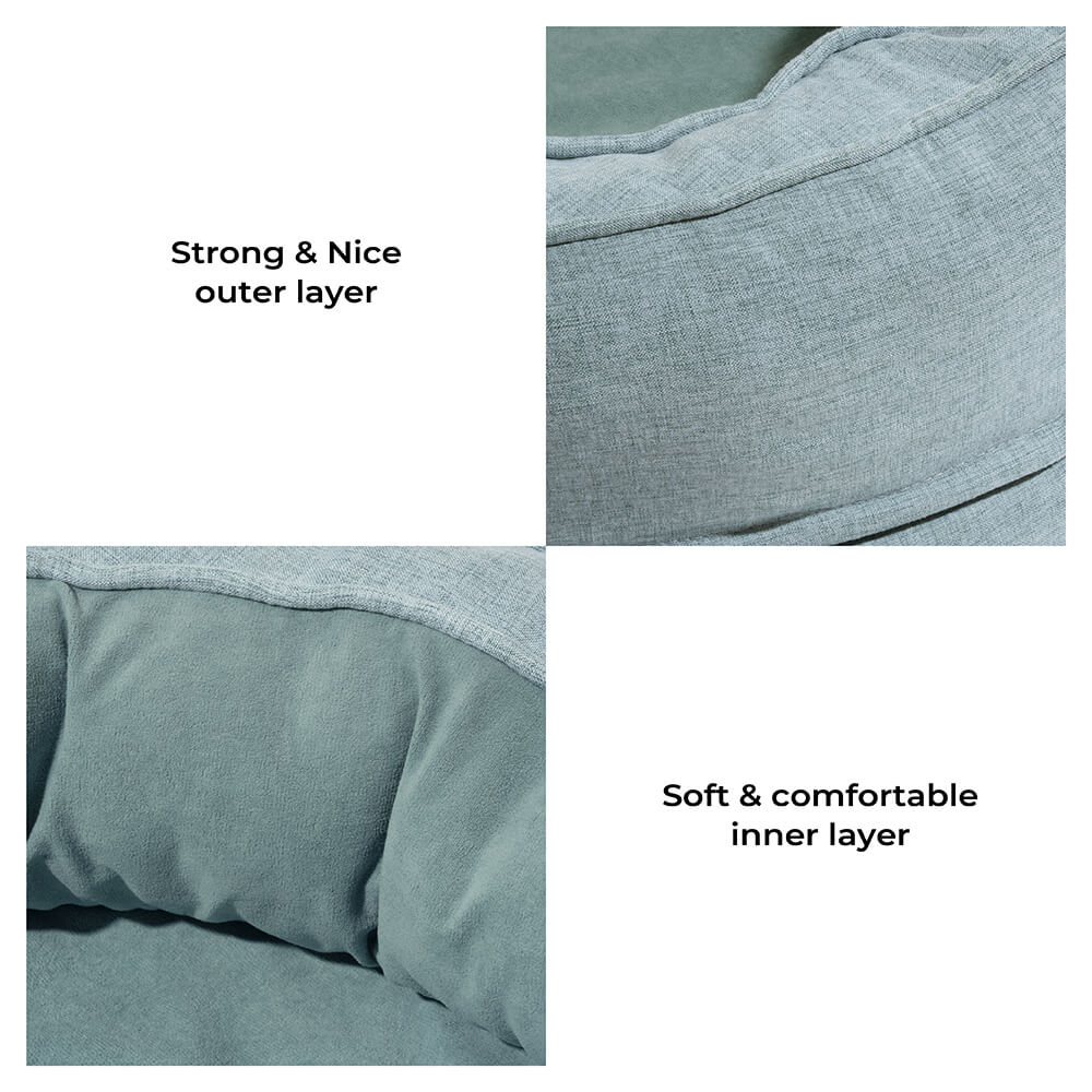 Orthopedic Donut Dog Bed with Waterproof Liner, Washable