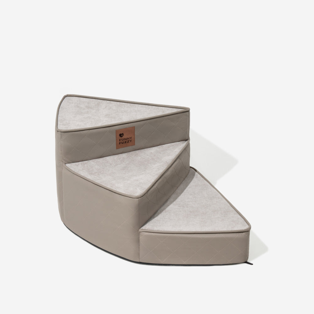Faux Leather Spiral Dog Stairs for Bed and Sofa, 2-4 Steps