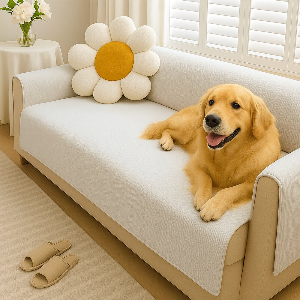 Waterproof Non-Slip Pet Couch Cover in Chenille, Striped