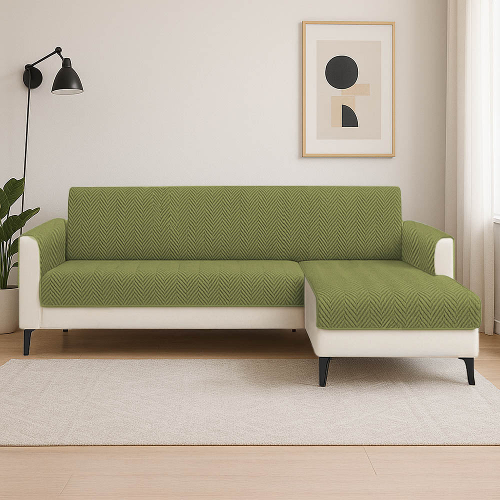 Waterproof Non-Slip Pet Couch Cover in Chenille, Striped