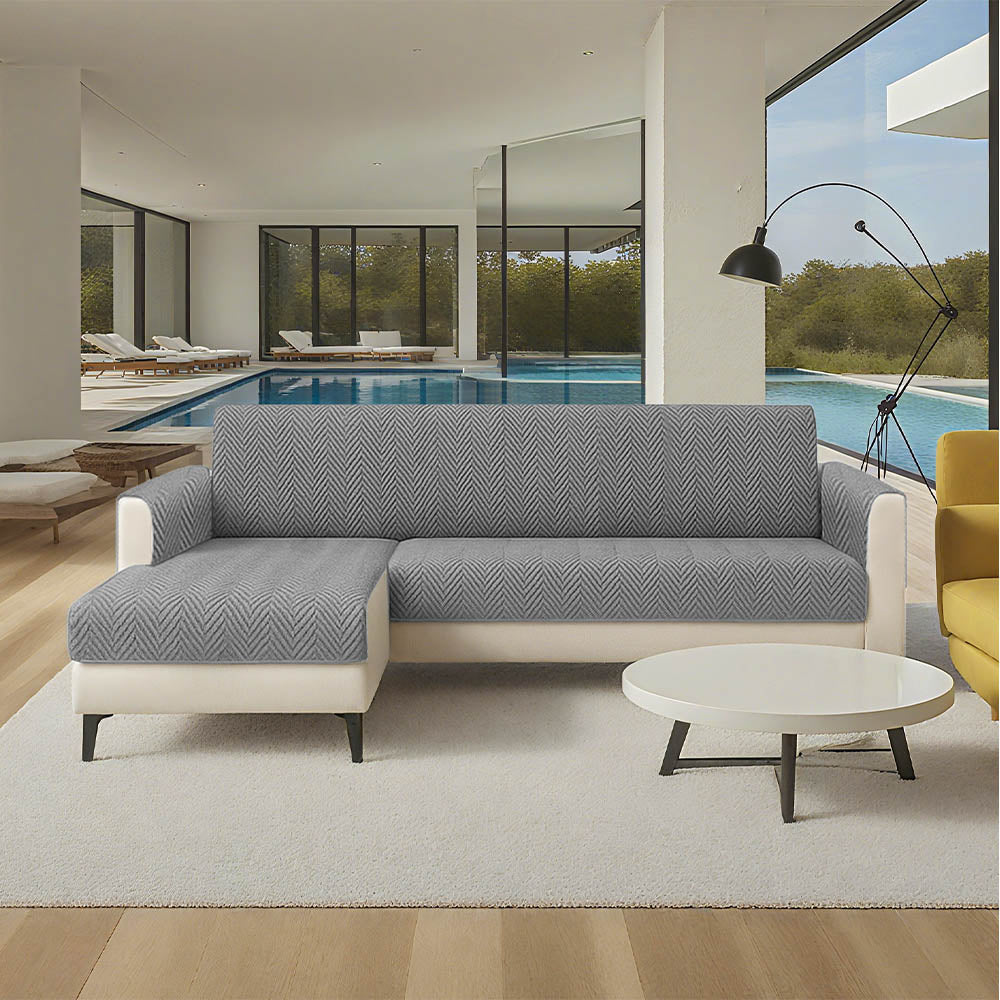 Waterproof Non-Slip Pet Couch Cover in Chenille, Striped