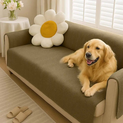 Waterproof Non-Slip Pet Couch Cover in Chenille, Striped