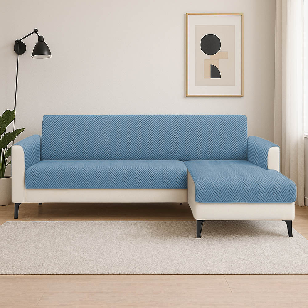 Waterproof Non-Slip Pet Couch Cover in Chenille, Striped