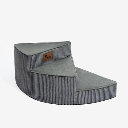 Spiral Corduroy Dog Stairs for Bed and Sofa, 2-4 Steps