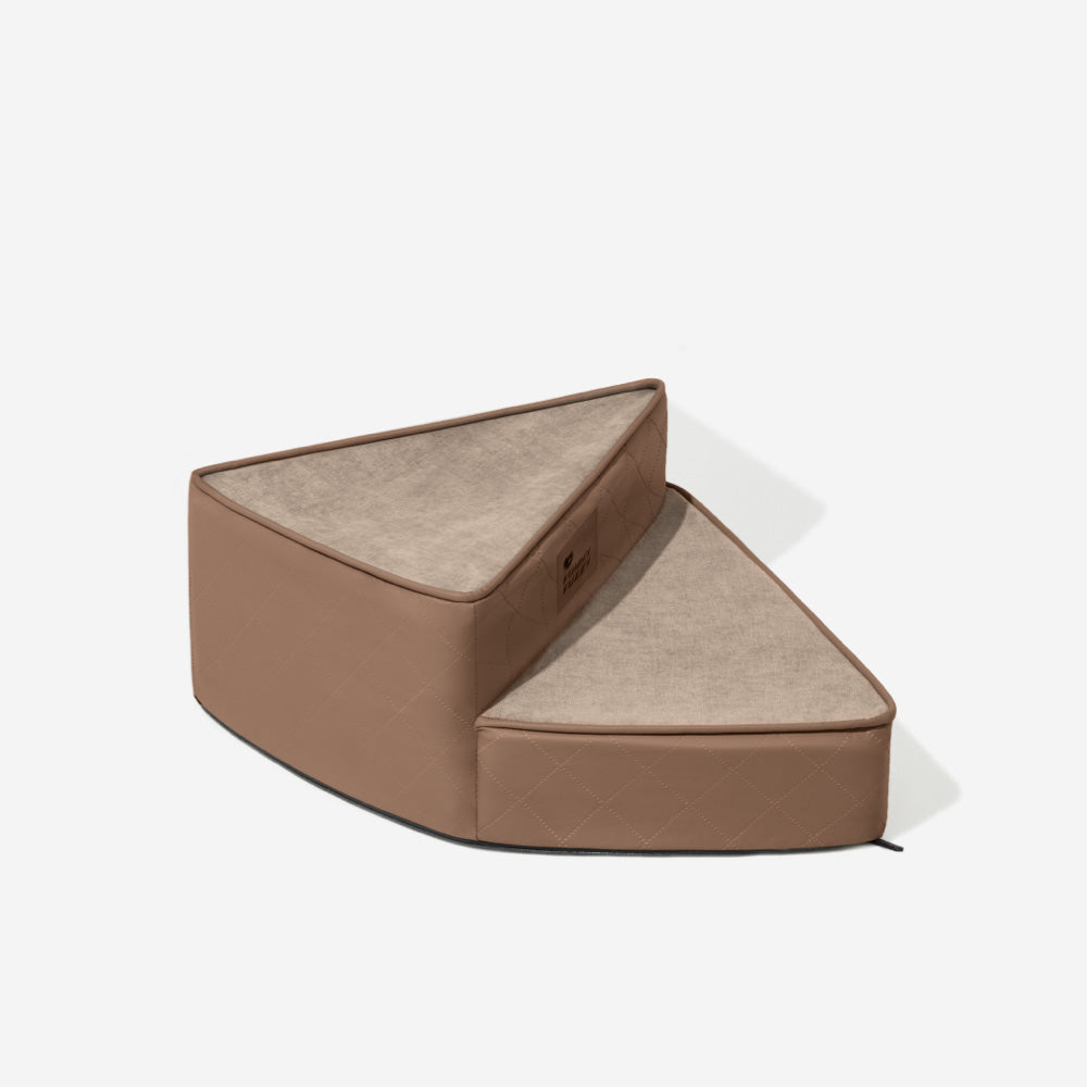 Faux Leather Spiral Dog Stairs for Bed and Sofa, 2-4 Steps