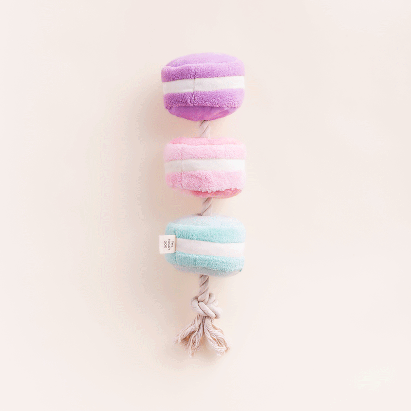 Interactive Snuffle Dog Toy Set with Ice Cream & Macarons