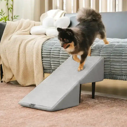 2-in-1 Convertible Dog Ramp and Step Stool with Velvet Cover