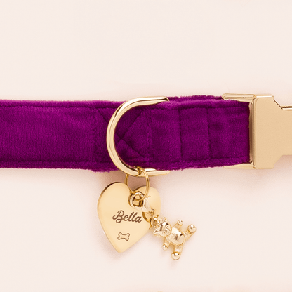 Gold Teddy Bear Collar Charm with Lobster Clasp