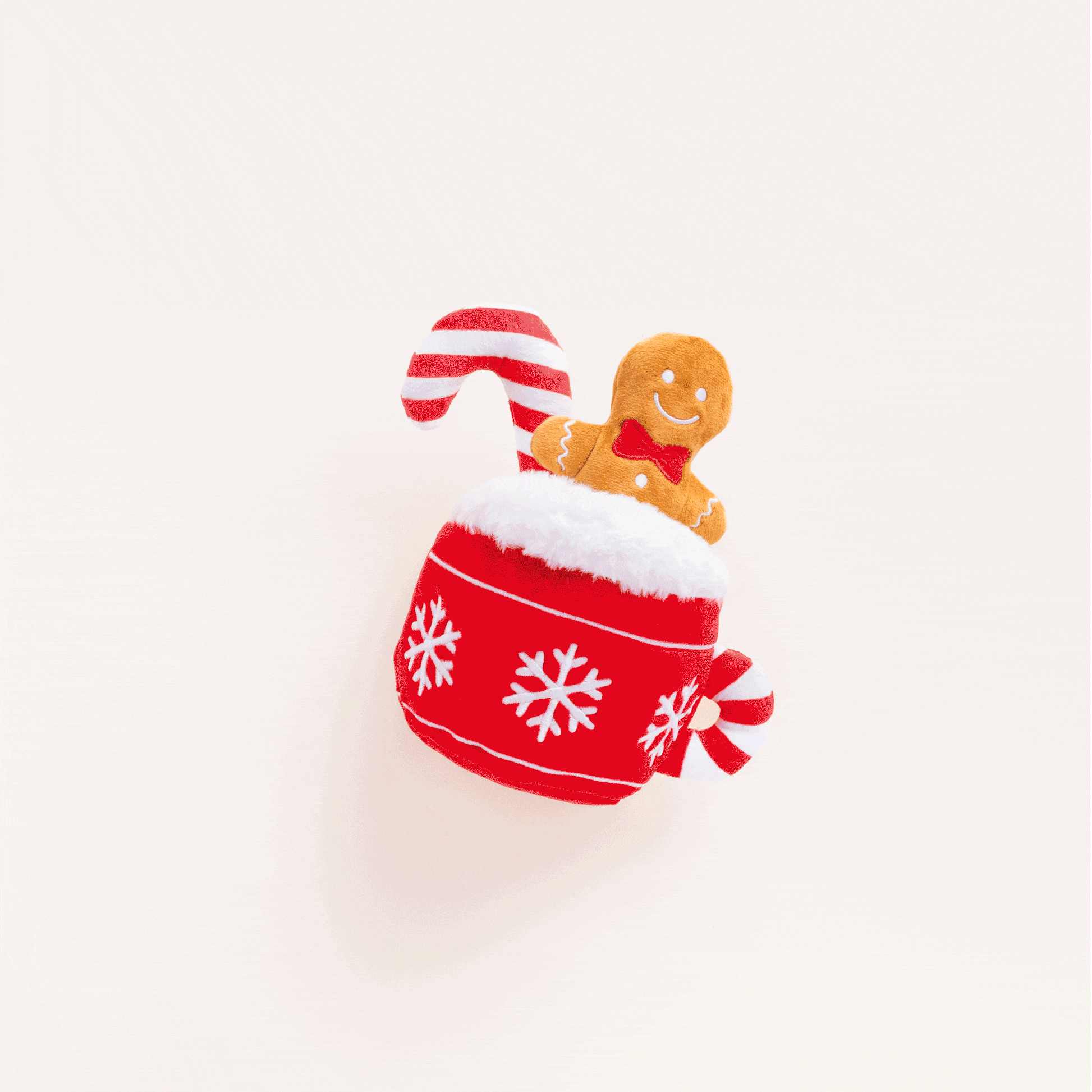 Hot Cocoa Snuffle Dog Toy with Removable Squeaker Ball