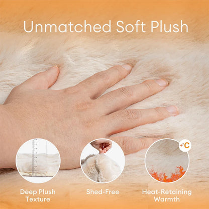 Fluffy Faux Fur Couch Cover, Water-Resistant and Non-Slip