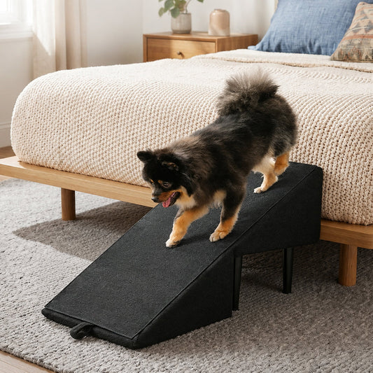 2-in-1 Convertible Dog Ramp and Step Stool with Velvet Cover
