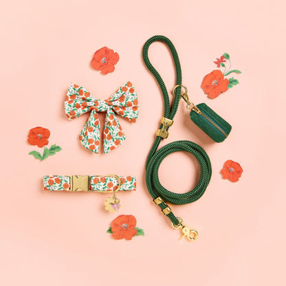 Pink Enamel Butterfly Dog Collar Charm, Double-Sided