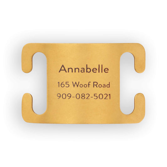 Gold Stainless Steel Pet ID Tag for Dogs and Cats, Nickel-Free