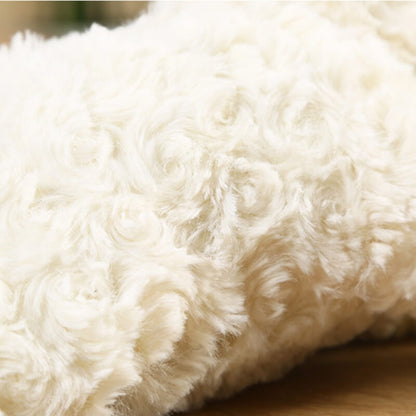 Plush Sheep Squeaker Dog Toy with Red Feet