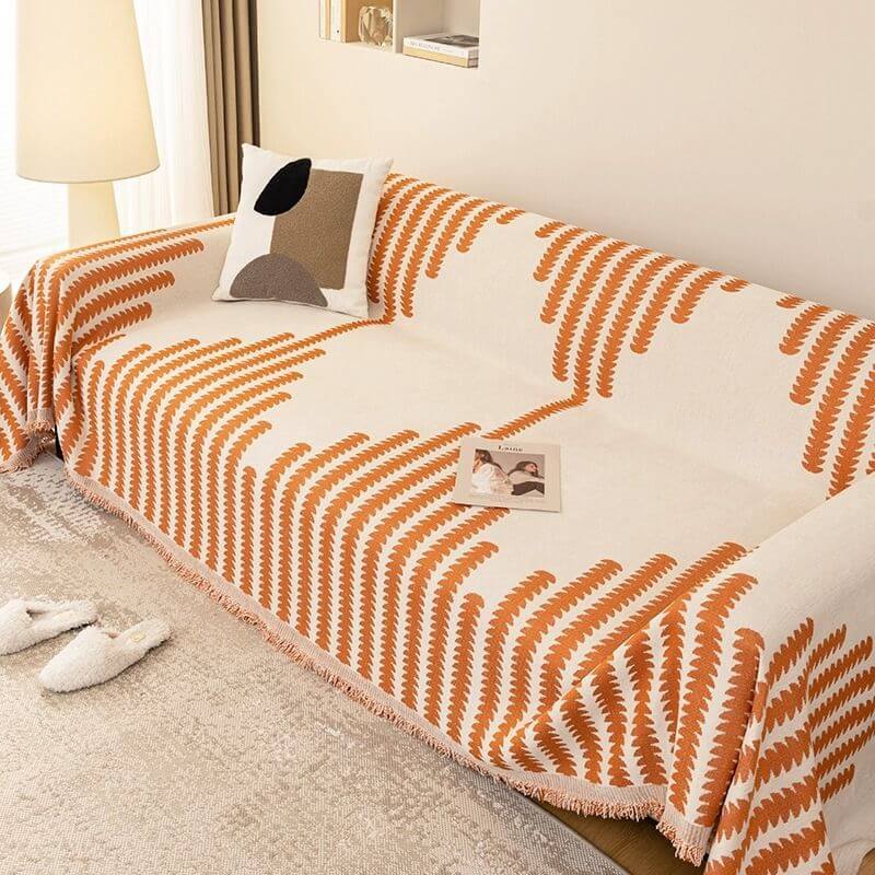 Double-Sided Chenille Couch Cover, Anti-Scratch, All Seasons