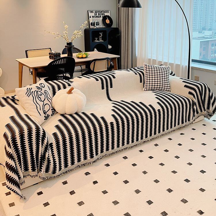 Double-Sided Chenille Couch Cover, Anti-Scratch, All Seasons