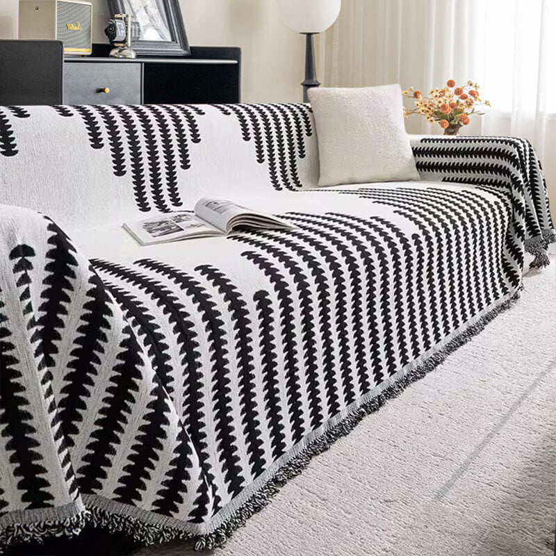 Double-Sided Chenille Couch Cover, Anti-Scratch, All Seasons