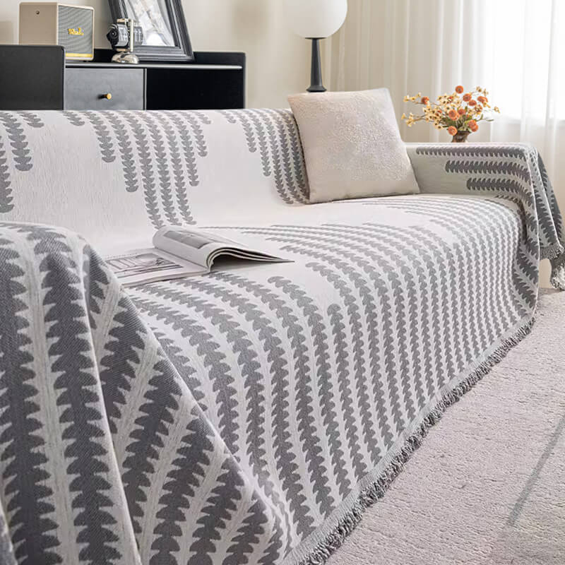 Double-Sided Chenille Couch Cover, Anti-Scratch, All Seasons