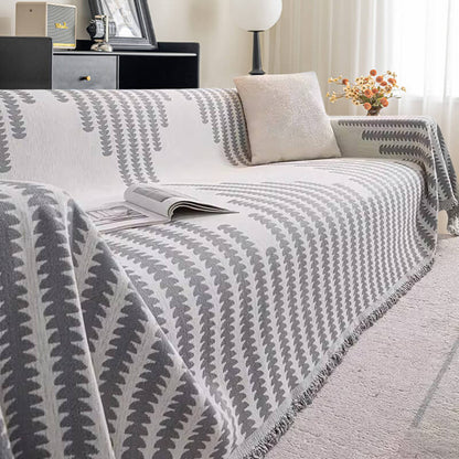 Double-Sided Chenille Couch Cover, Anti-Scratch, All Seasons