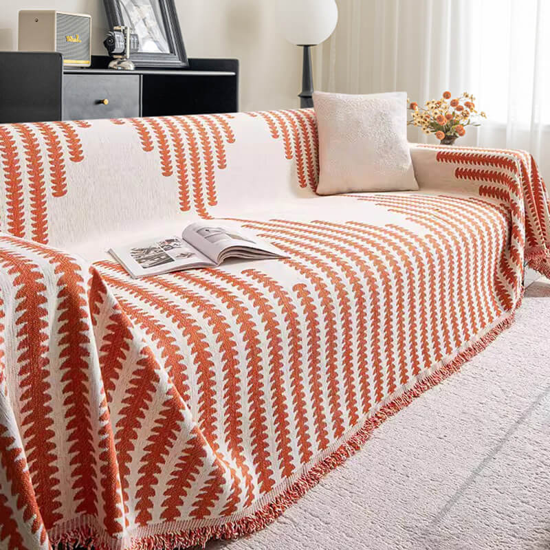 Double-Sided Chenille Couch Cover, Anti-Scratch, All Seasons