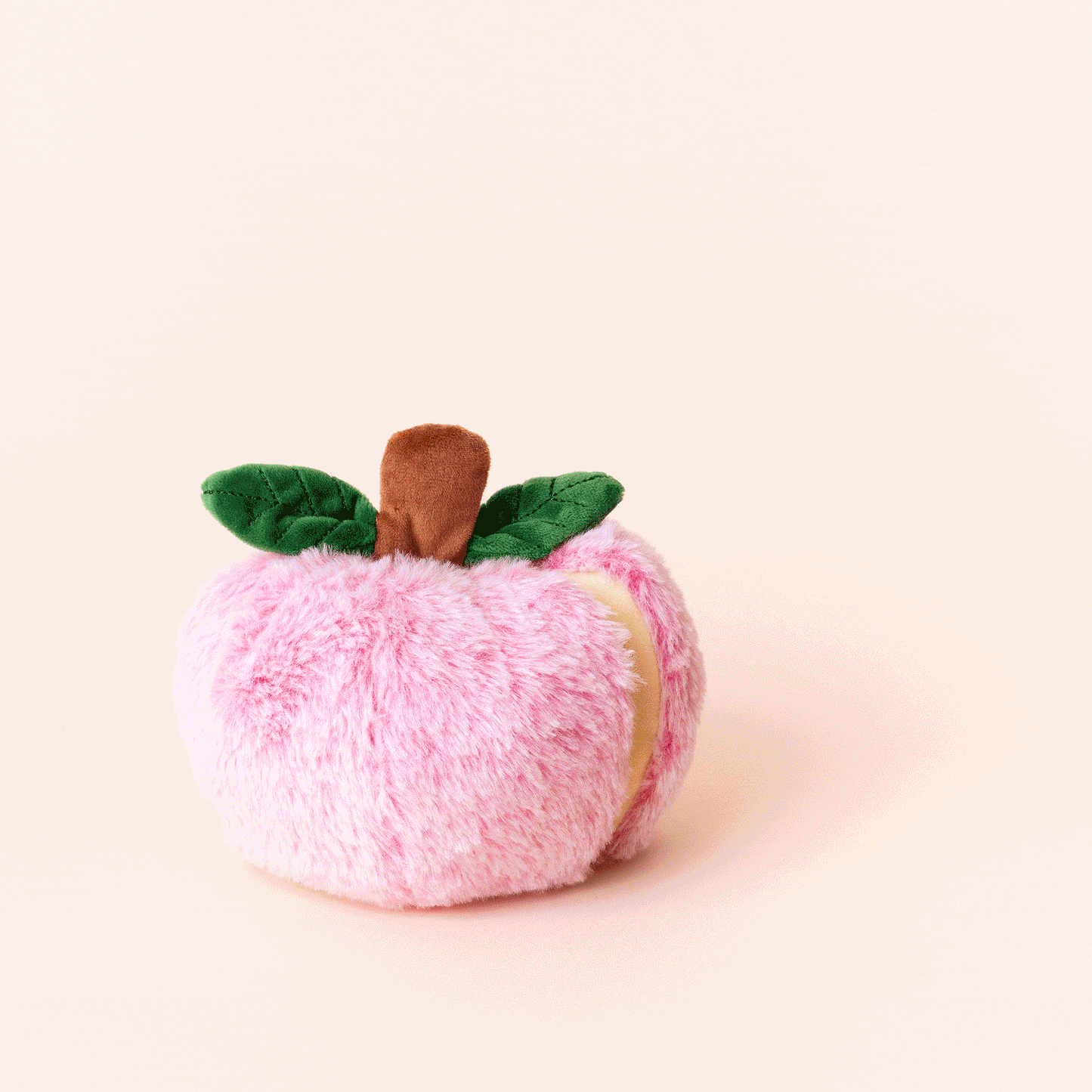 Pink Apple Snuffle Dog Toy with Hidden Treat Pockets