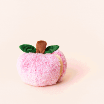 Pink Apple Snuffle Dog Toy with Hidden Treat Pockets