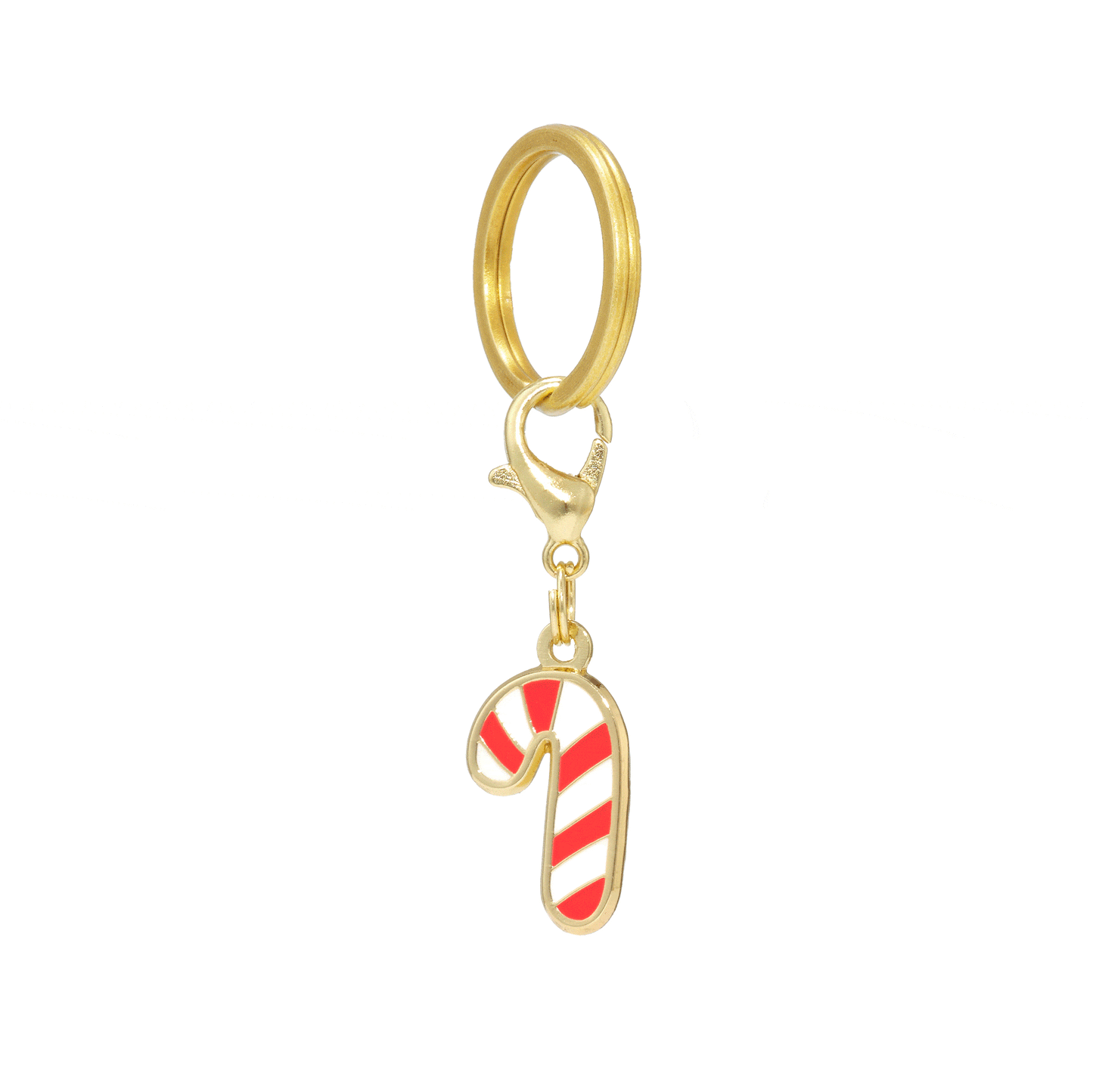 Candy Cane Dog Collar Charm, Double-Sided Hard Enamel