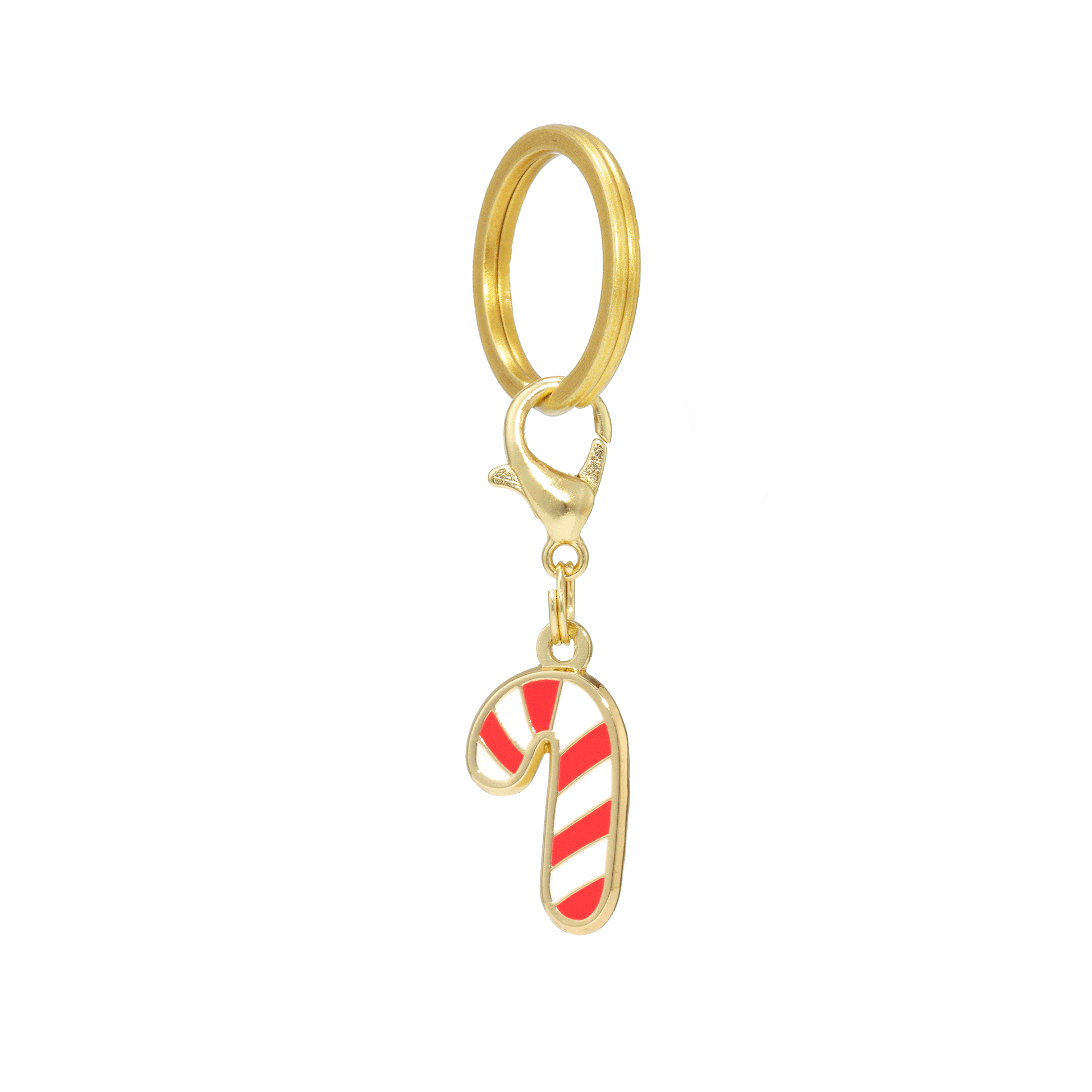 Candy Cane Dog Collar Charm, Double-Sided Hard Enamel