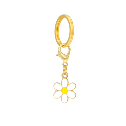 Daisy Enamel Dog Collar Charm, Double-Sided