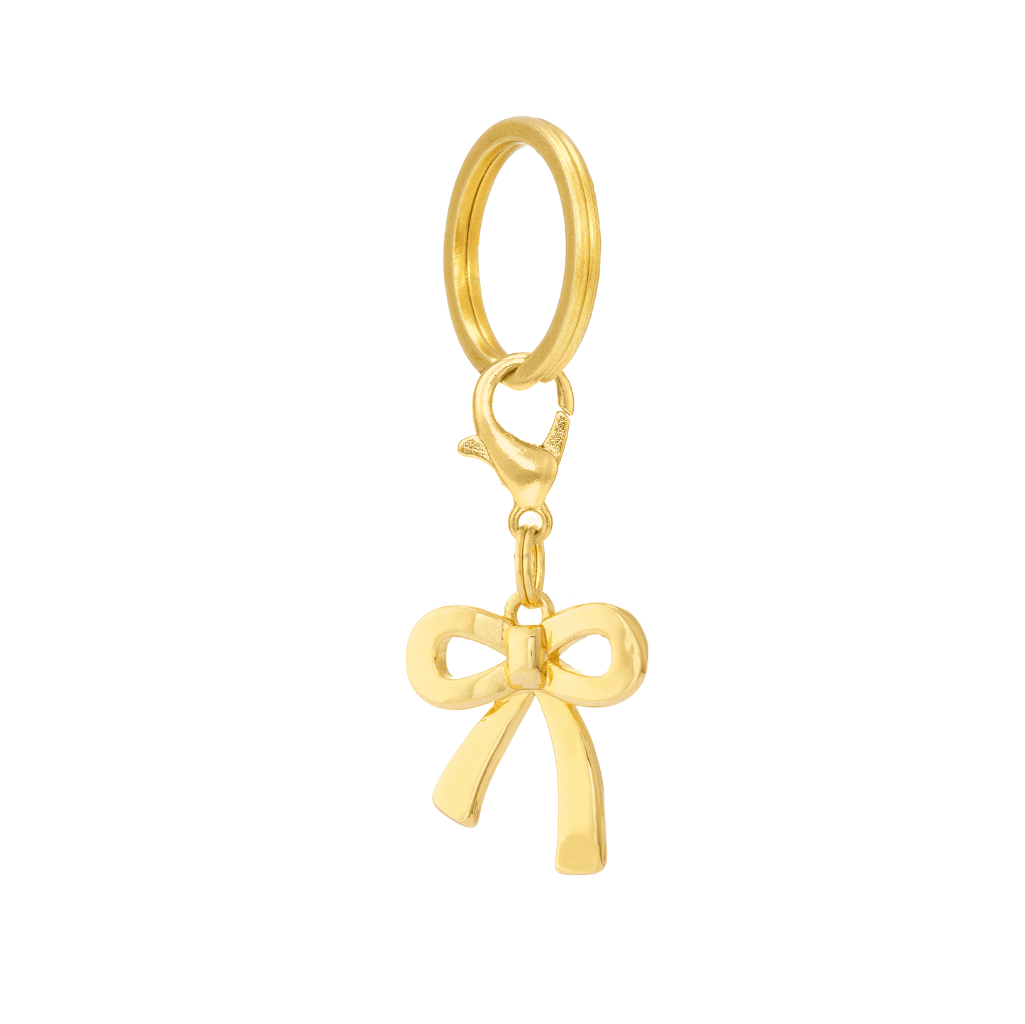 Gold Bow Dog Collar Charm, Nickel-Free Stainless Steel